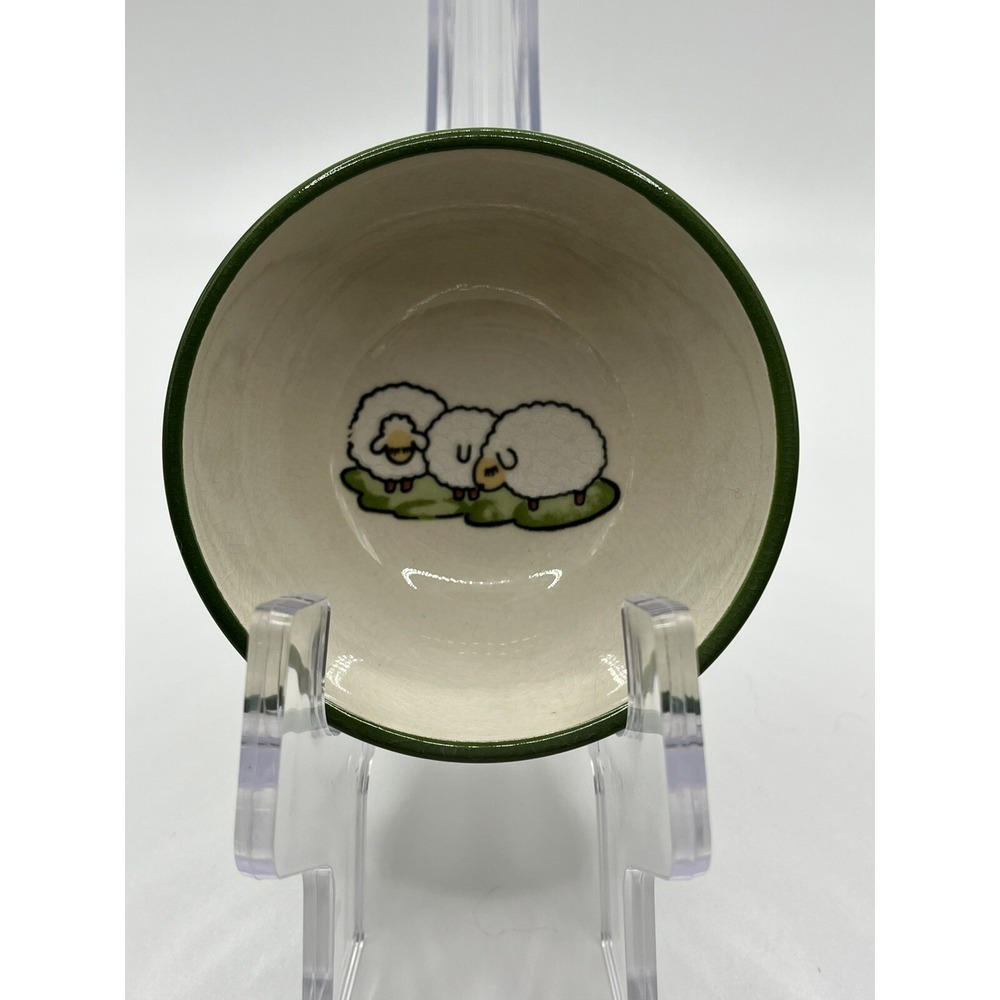 Vintage Zeller Keramik Custard Bowl Shepherd And Sheep Collection